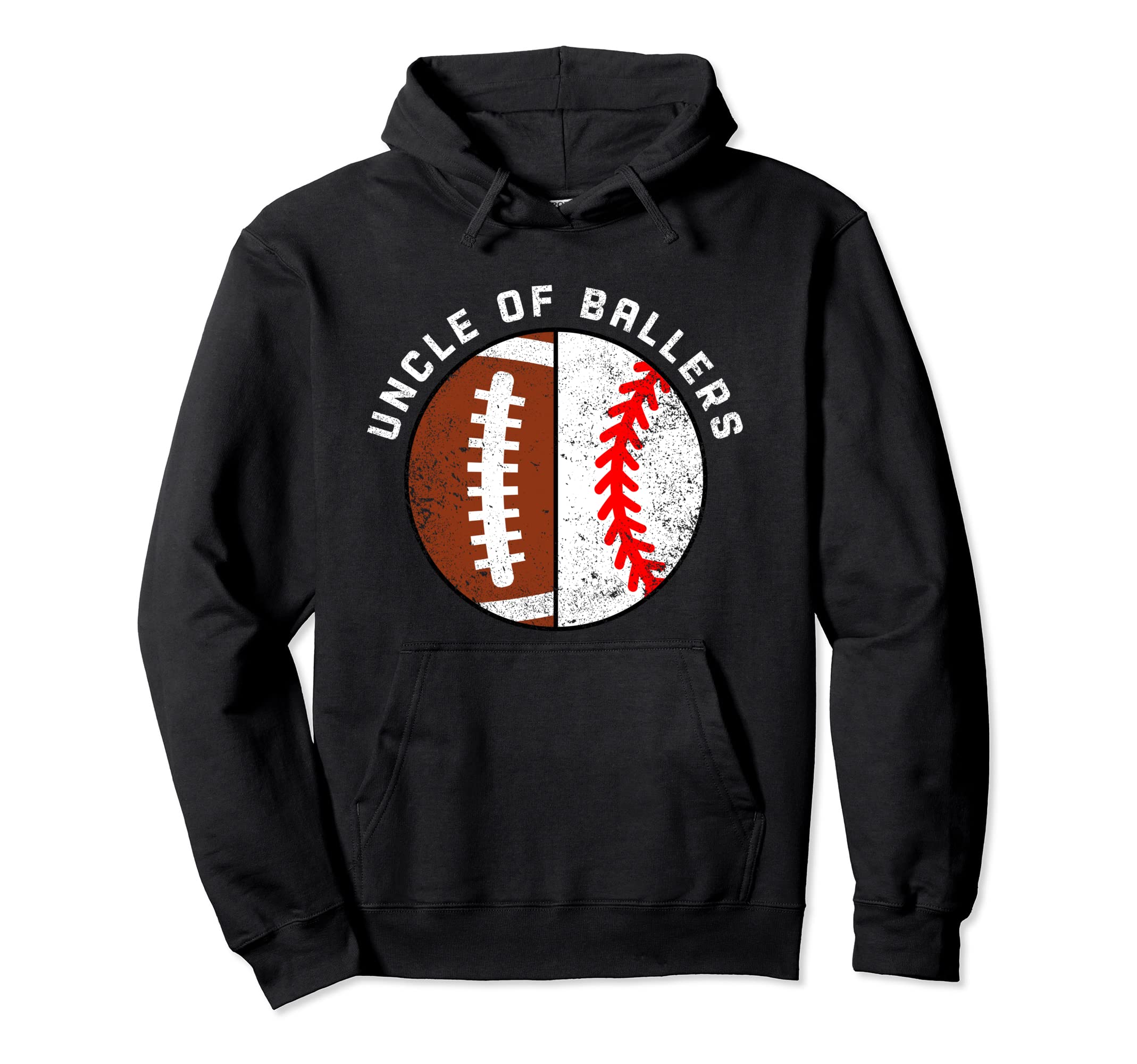 Uncle Ballers Funny Football Baseball Hoodie - Trendy Graphic Men Women - T-Shirt, Sweatshirt, Hoodie