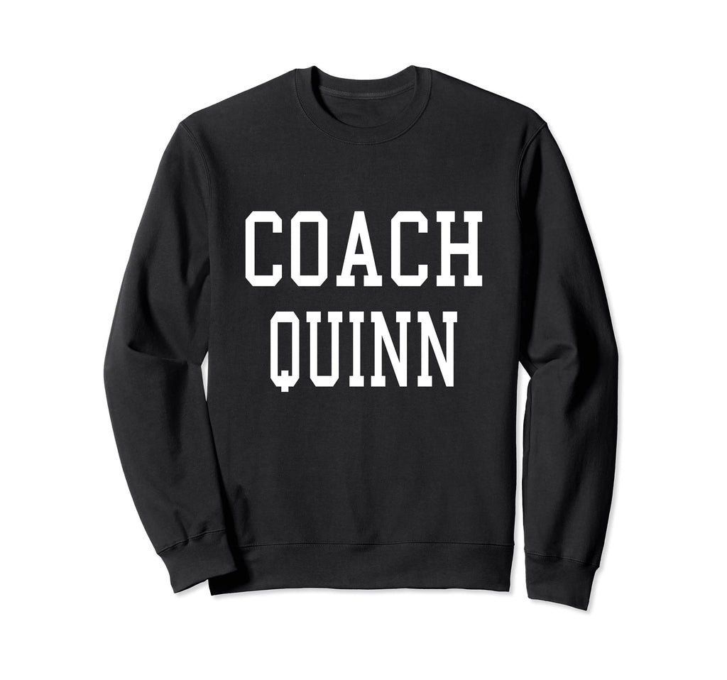 Coach Quinn Custom Football Sweatshirt - Minimalist Print for Adults - T-Shirt, Sweatshirt, Hoodie