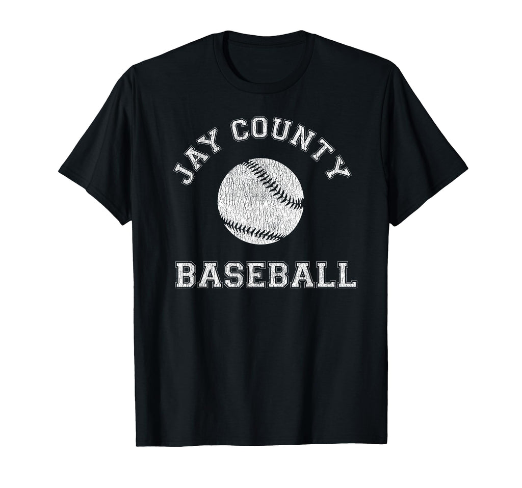Jay County Baseball Distressed T-Shirt - Graphic Print Men Women - T-Shirt, Sweatshirt, Hoodie