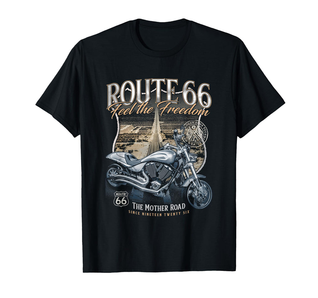 Route 66 Feel Freedom T-Shirt - Unique Graphic Men Women - T-Shirt, Sweatshirt, Hoodie