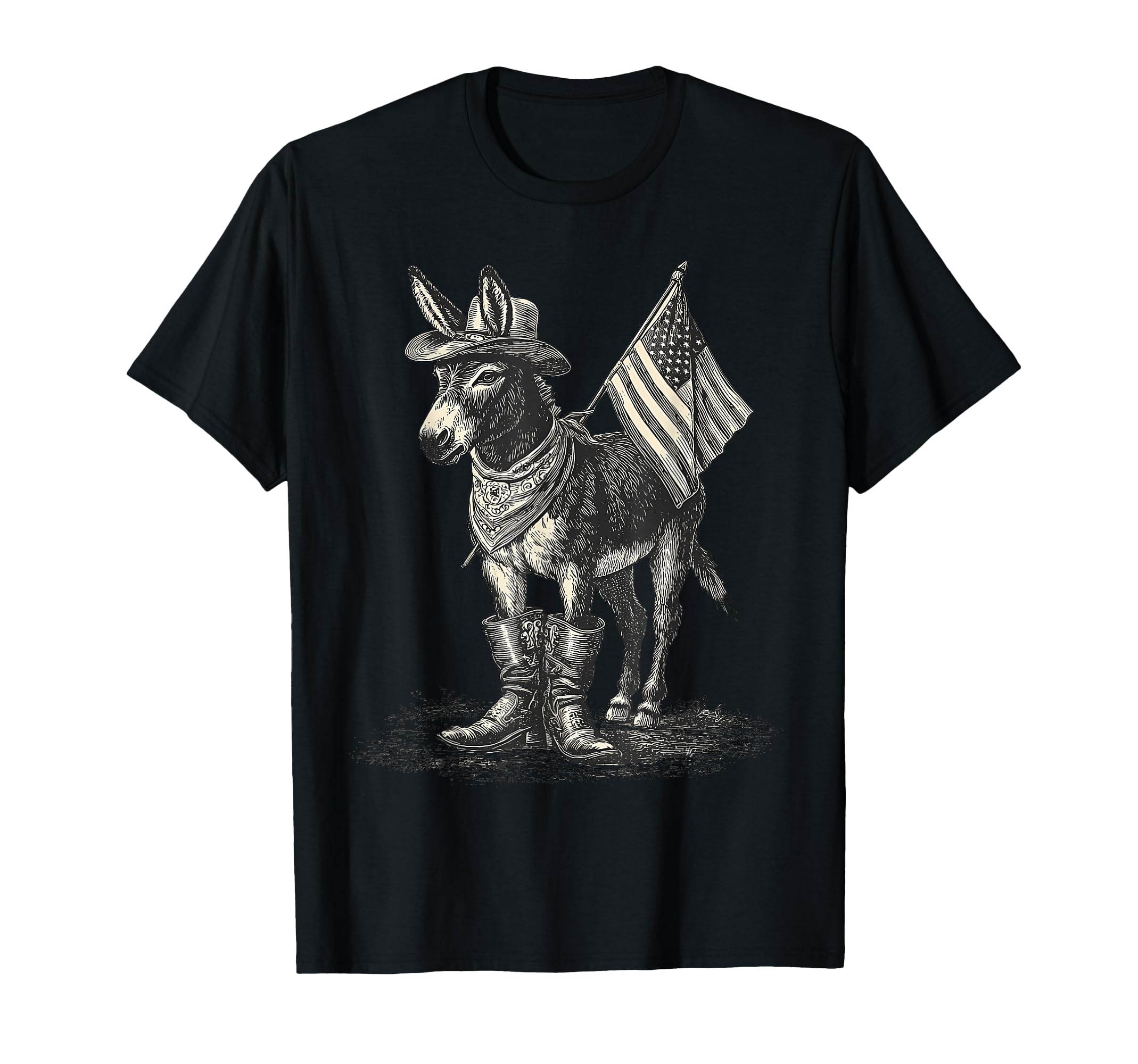 Country Cowboy Donkey Rodeo Cowgirl T-Shirt - Graphic Print Men Women - T-Shirt, Sweatshirt, Hoodie