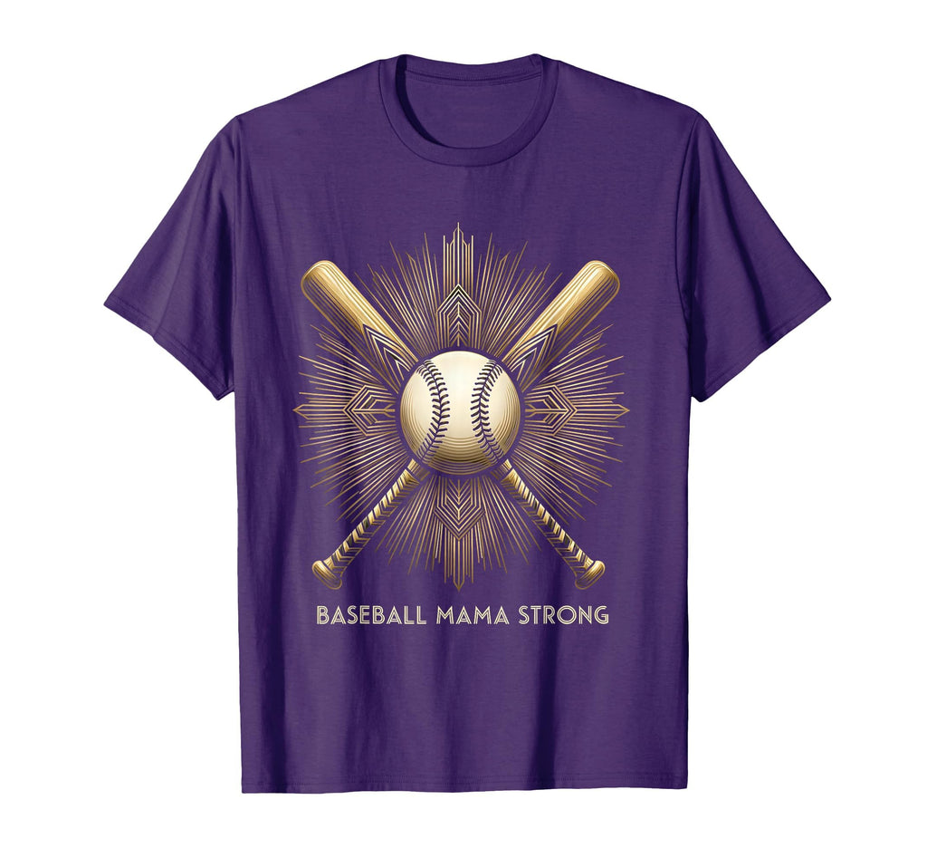 Baseball Mama Strong Proud Mom T-Shirt - Aesthetic Graphic Unisex - T-Shirt, Sweatshirt, Hoodie