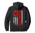 Baseball Mom American Flag Hoodie - Graphic Print for Adults - T-Shirt, Sweatshirt, Hoodie
