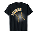 Gold Tigers Baseball Mom Game Day T-Shirt - Custom Art Print Men Women - T-Shirt, Sweatshirt, Hoodie