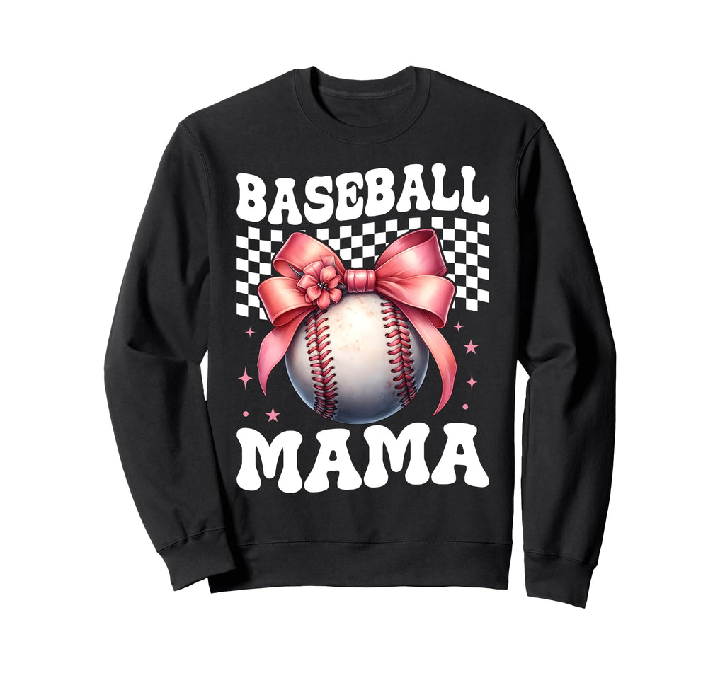 Baseball Mama Baseball Mom Mothers Sweatshirt - Custom Art Print Men Women - T-Shirt, Sweatshirt, Hoodie