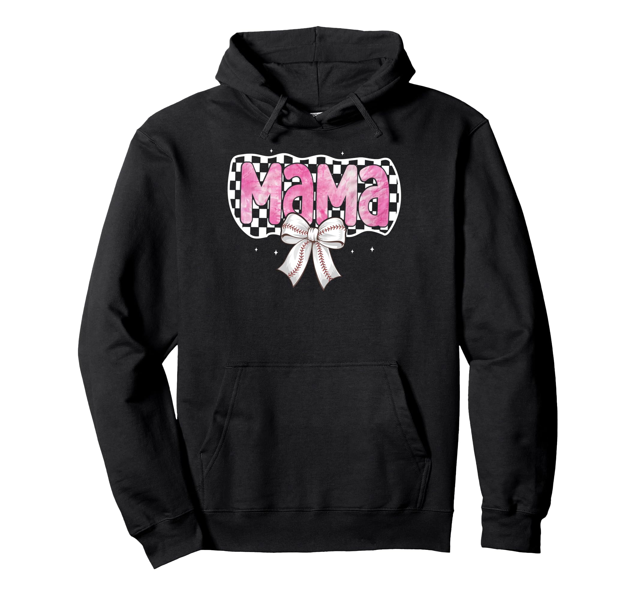 Baseball Mom Coquette Bow Baseball Hoodie - Streetwear Style for Adults - T-Shirt, Sweatshirt, Hoodie