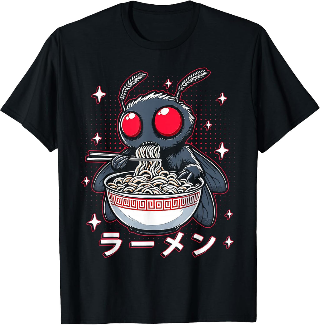 Japanese Otaku Anime Mothman Ramen Noodles - Adult & Kids T-Shirts, Sweatshirts & Hoodies apparel design preview 1