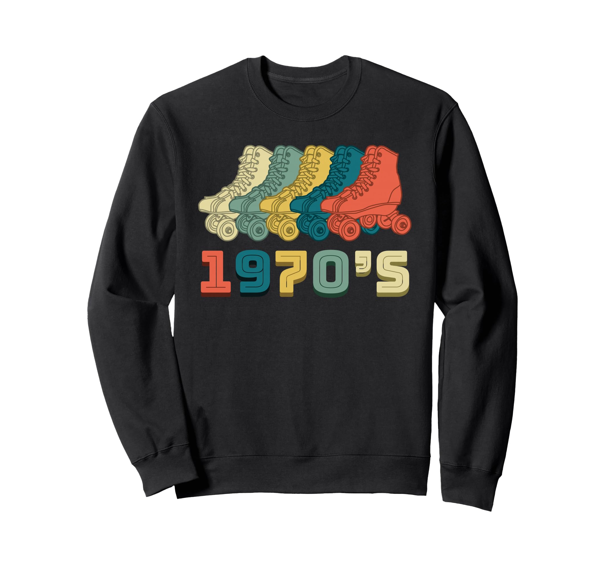 Roller Skating 70S 1970 Derby Skater Sweatshirt - Unique Graphic for Adults - T-Shirt, Sweatshirt, Hoodie