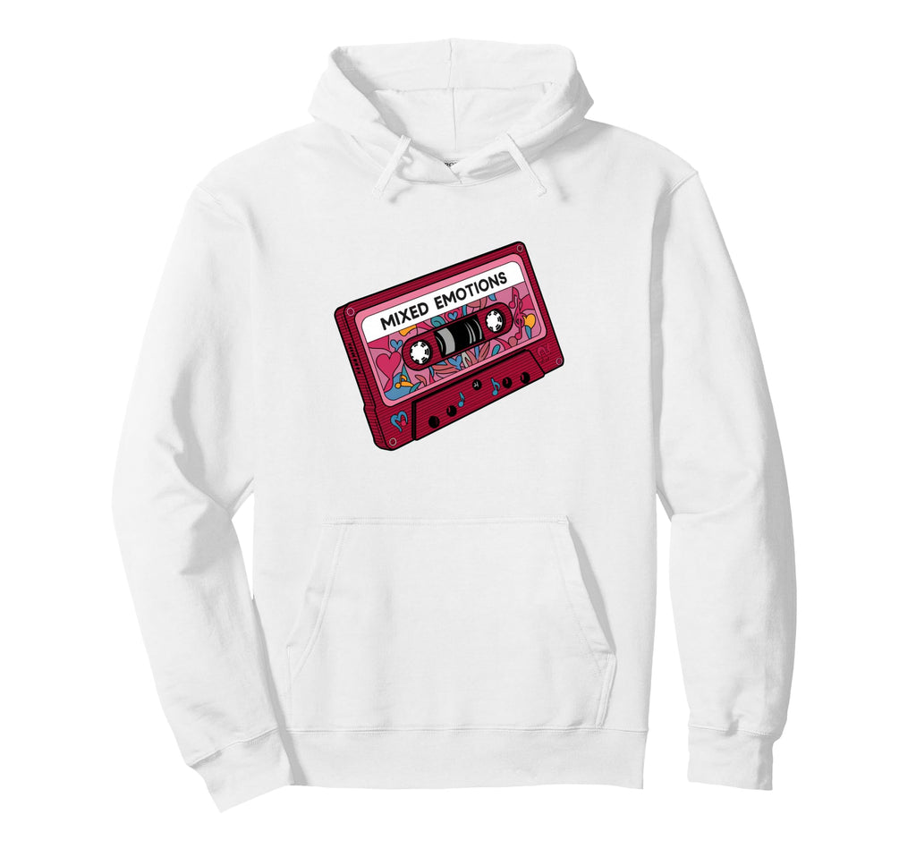 Mixed Tape Emotions Funny Mixtape Hoodie - Unique Graphic for Adults - T-Shirt, Sweatshirt, Hoodie