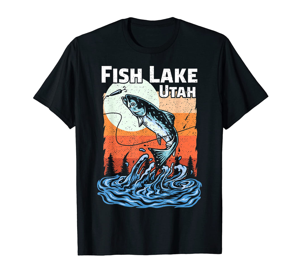 Summer Fishing Sunset Utah Fish Lake T-Shirt - Trendy Graphic Men Women - T-Shirt, Sweatshirt, Hoodie