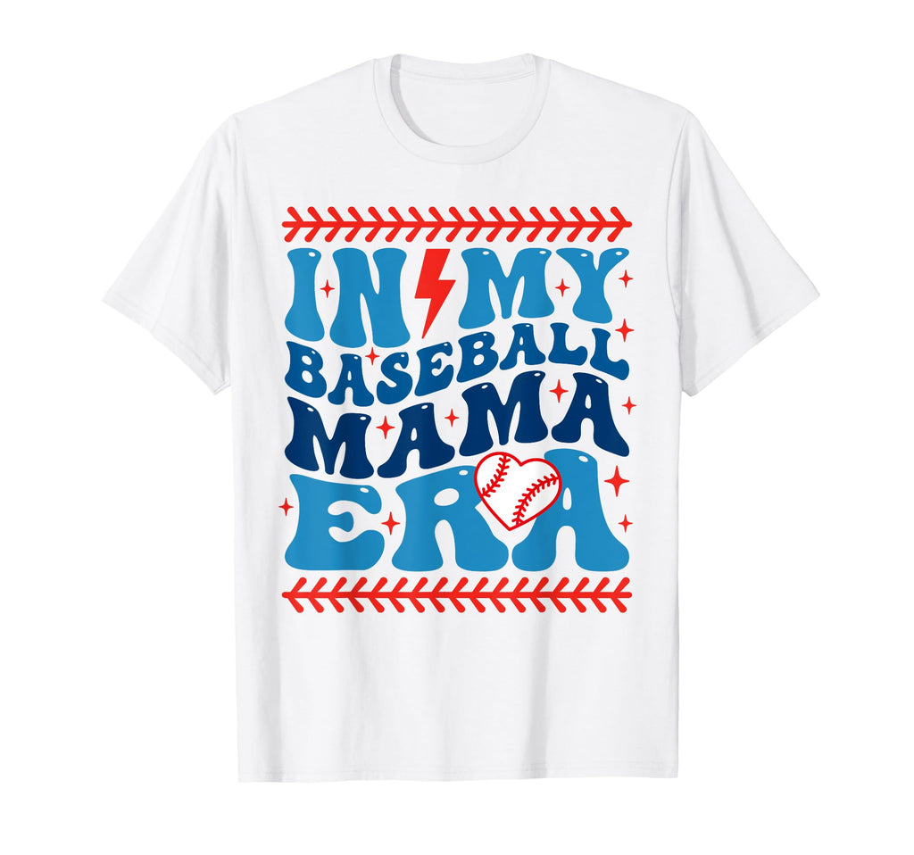 My Baseball Mama Era Groovy T-Shirt - Casual Everyday Wear for Adults - T-Shirt, Sweatshirt, Hoodie