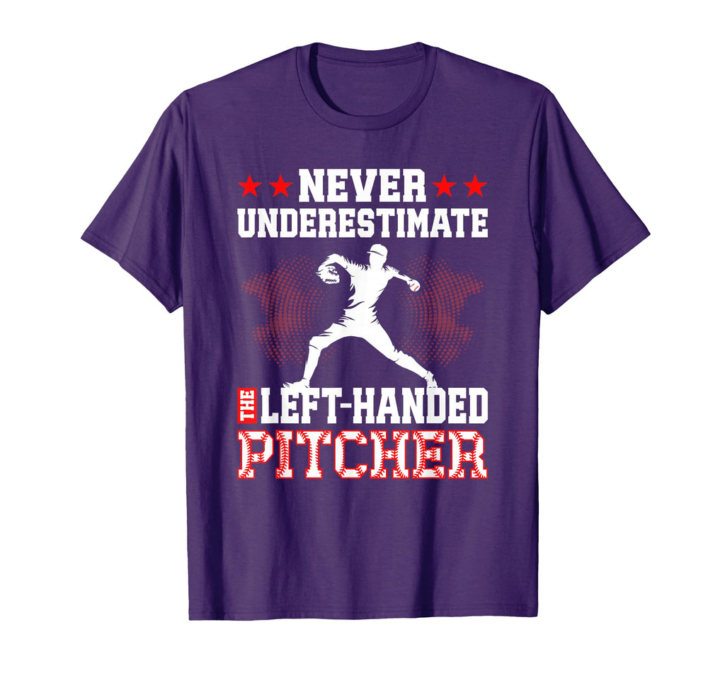 Baseball Left Handed Pitcher T-Shirt - Fun Novelty Design Men Women - T-Shirt, Sweatshirt, Hoodie