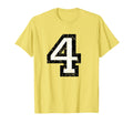 Number 4 Black White 4Th Birthday No 4 T-Shirt - Unique Graphic Unisex - T-Shirt, Sweatshirt, Hoodie