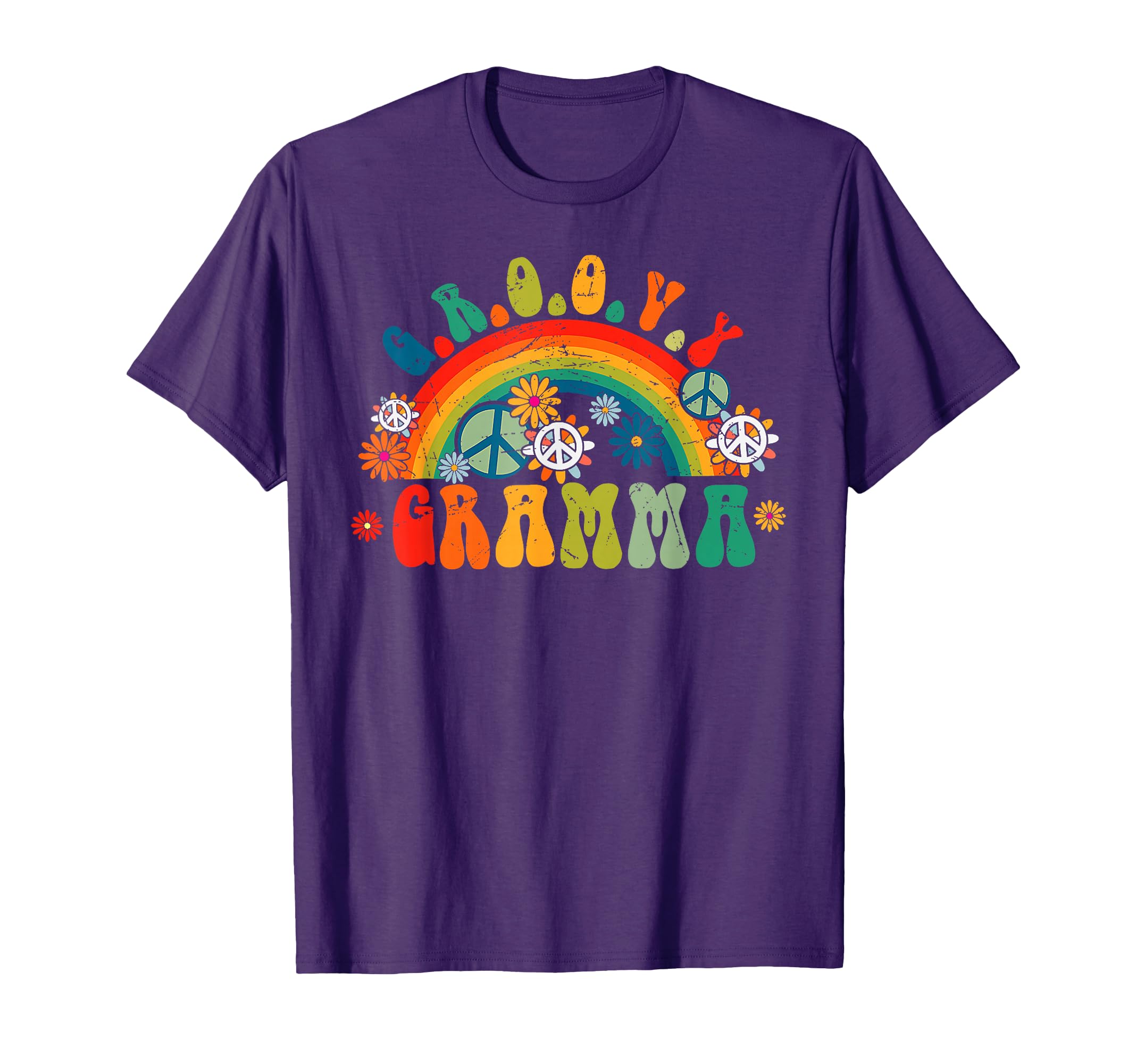 Groovy Gramma Rainbow Colorful T-Shirt - Minimalist Print Men Women - T-Shirt, Sweatshirt, Hoodie