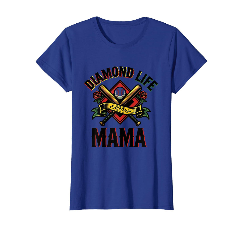 Diamond Life Mama Baseball Mom T-Shirt - Minimalist Print Men Women - T-Shirt, Sweatshirt, Hoodie