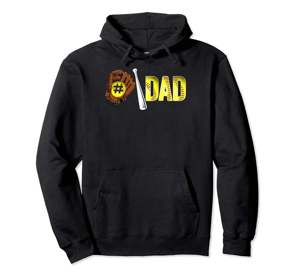 Number One Softball Dad Fathers Day Hoodie - Streetwear Style Men Women - T-Shirt, Sweatshirt, Hoodie