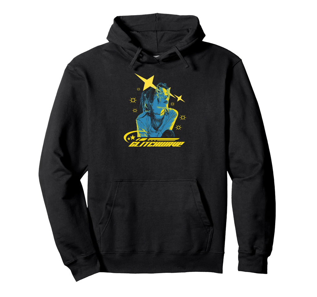 Y2K Glitchwave Bold Urban Graffiti Hoodie - Minimalist Print Unisex - T-Shirt, Sweatshirt, Hoodie