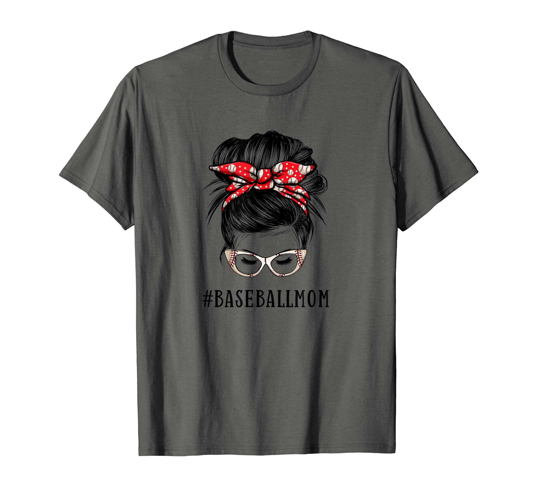 Bleached Baseball Mom Messy Bun Player T-Shirt - Unique Graphic for Adults - T-Shirt, Sweatshirt, Hoodie