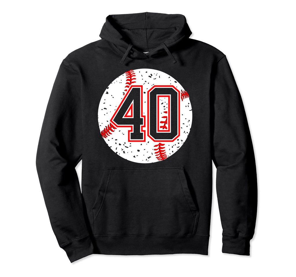 Baseball Number 40 Mom Show Support Hoodie - Streetwear Style Men Women - T-Shirt, Sweatshirt, Hoodie