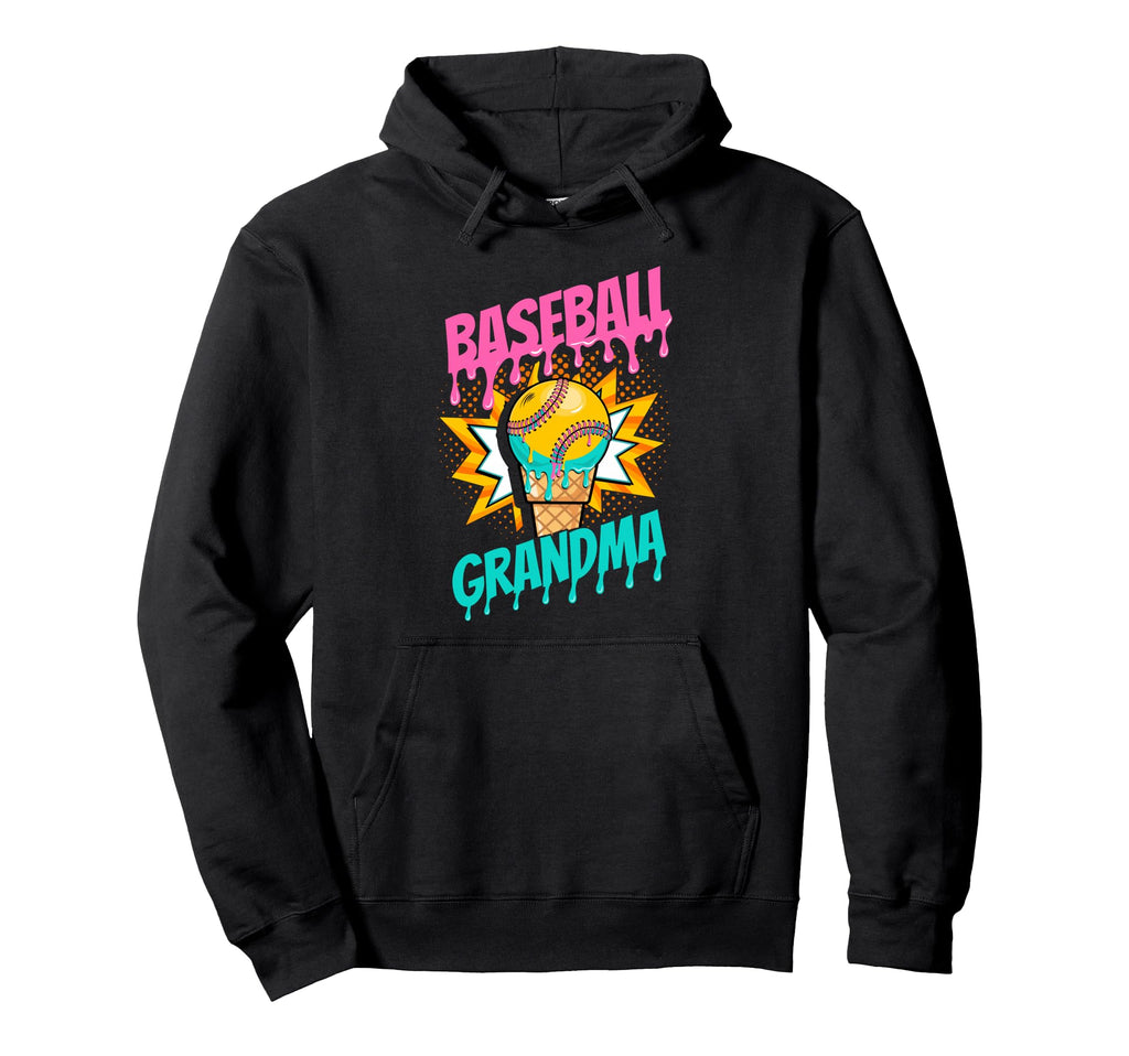 Baseball Grandma Hoodie - Graphic Print Men Women - T-Shirt, Sweatshirt, Hoodie