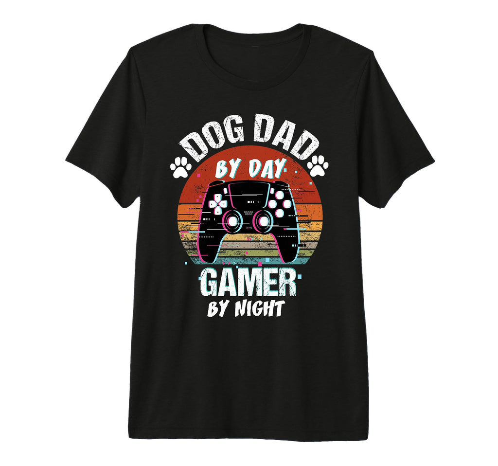 Mens Dog Dad Day Gamer Night Fathers Day T-Shirt - Minimalist Print Unisex - T-Shirt, Sweatshirt, Hoodie