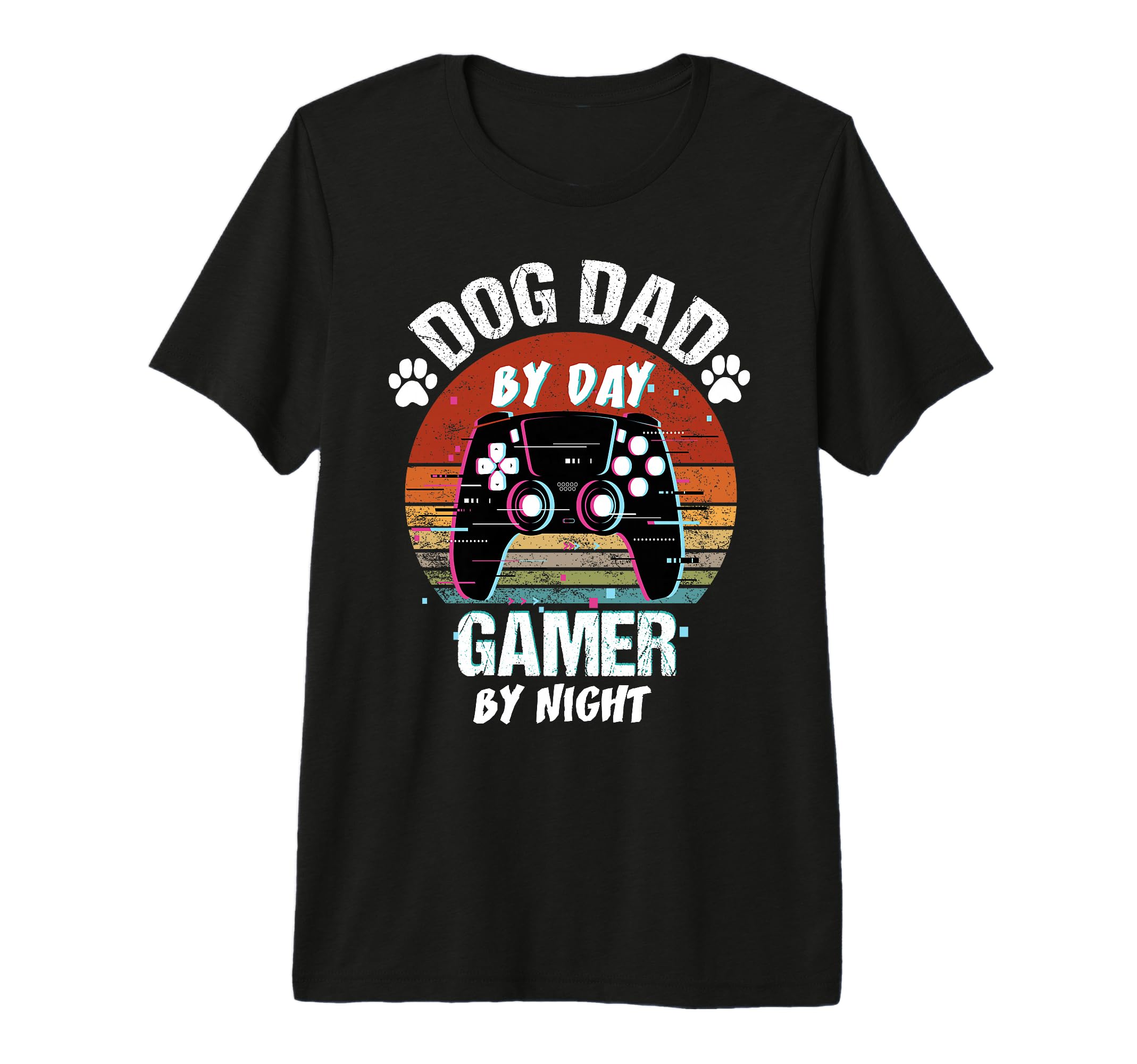 Mens Dog Dad Day Gamer Night Fathers Day T-Shirt - Minimalist Print Unisex - T-Shirt, Sweatshirt, Hoodie