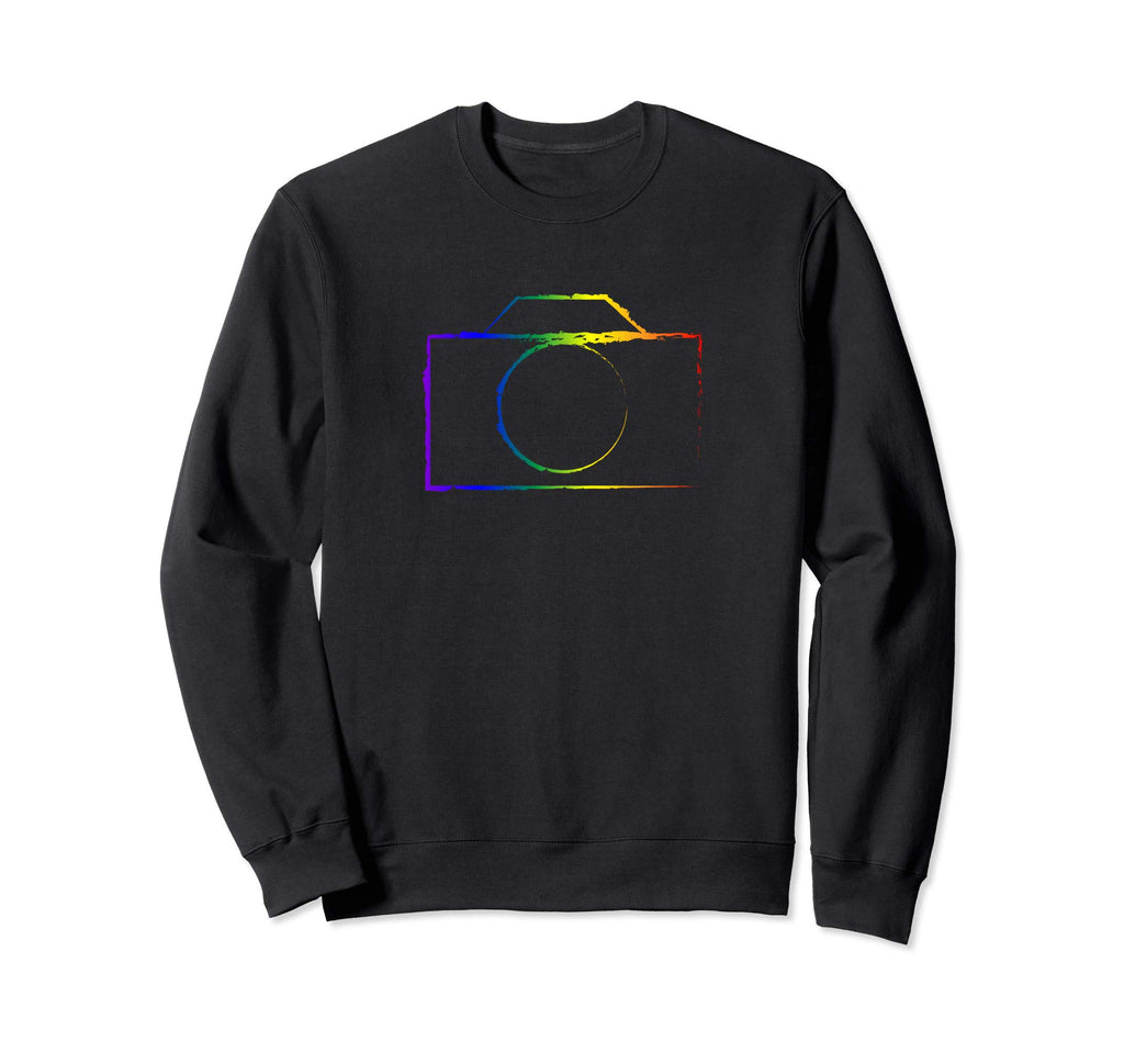 Camera Rainbow Art Logo Sweatshirt - Unique Graphic Unisex - T-Shirt, Sweatshirt, Hoodie