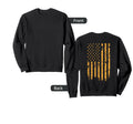 Distressed American Flag Sweatshirt - Casual Everyday Wear Men Women - T-Shirt, Sweatshirt, Hoodie