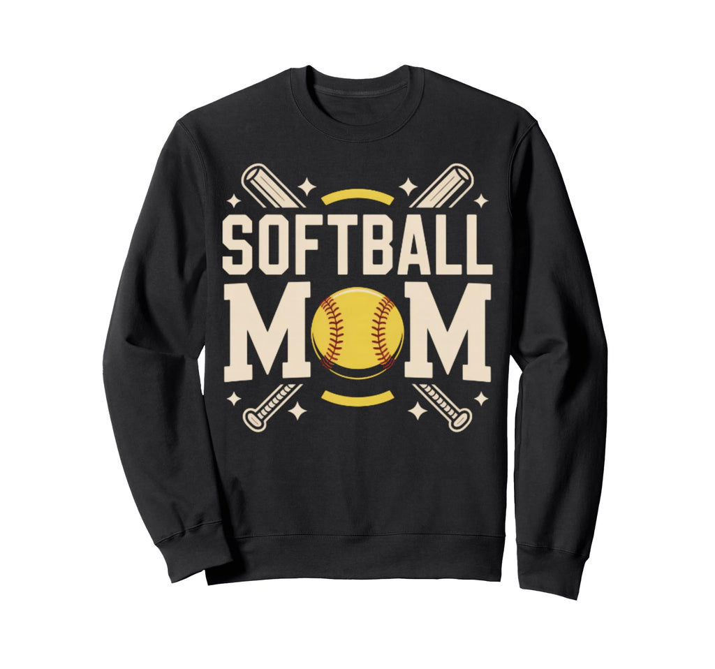 I Love Softball Sport Mother Mama Sweatshirt - Novelty Apparel Unisex - T-Shirt, Sweatshirt, Hoodie