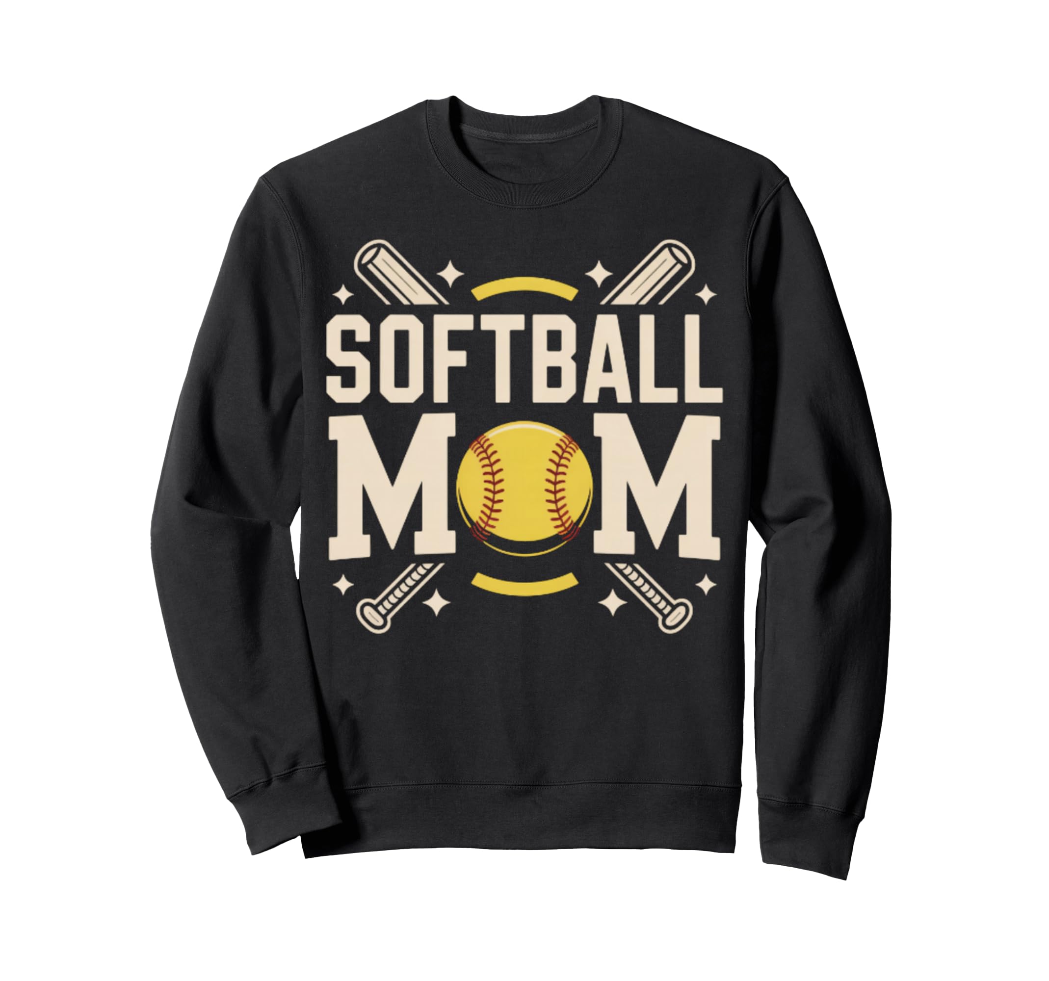 I Love Softball Sport Mother Mama Sweatshirt - Novelty Apparel Unisex - T-Shirt, Sweatshirt, Hoodie