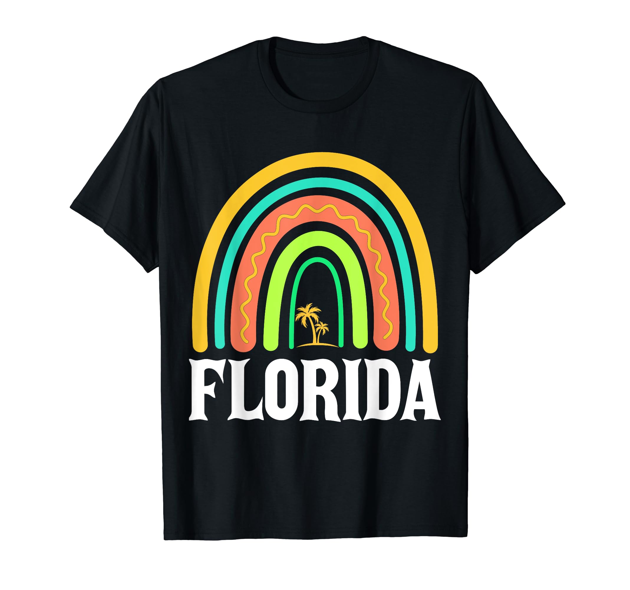 Florida Vacation Souvenir Rainbow T-Shirt - Minimalist Print Men Women - T-Shirt, Sweatshirt, Hoodie