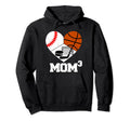 Mom Cubed Mom3 Mom Three Baseball Hoodie - Custom Art Print for Adults - T-Shirt, Sweatshirt, Hoodie