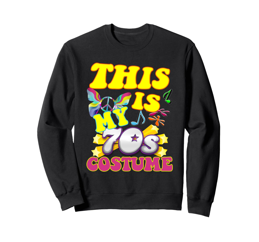 This Is My 70S Costume Groovy Sweatshirt - Minimalist Print Men Women - T-Shirt, Sweatshirt, Hoodie