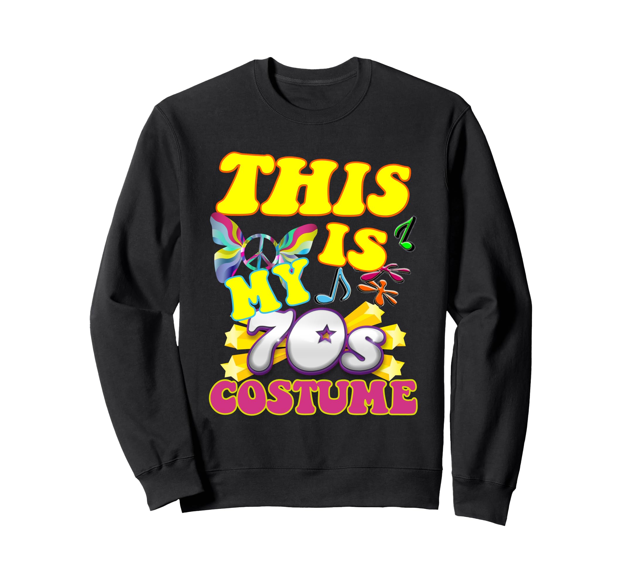 This Is My 70S Costume Groovy Sweatshirt - Minimalist Print Men Women - T-Shirt, Sweatshirt, Hoodie