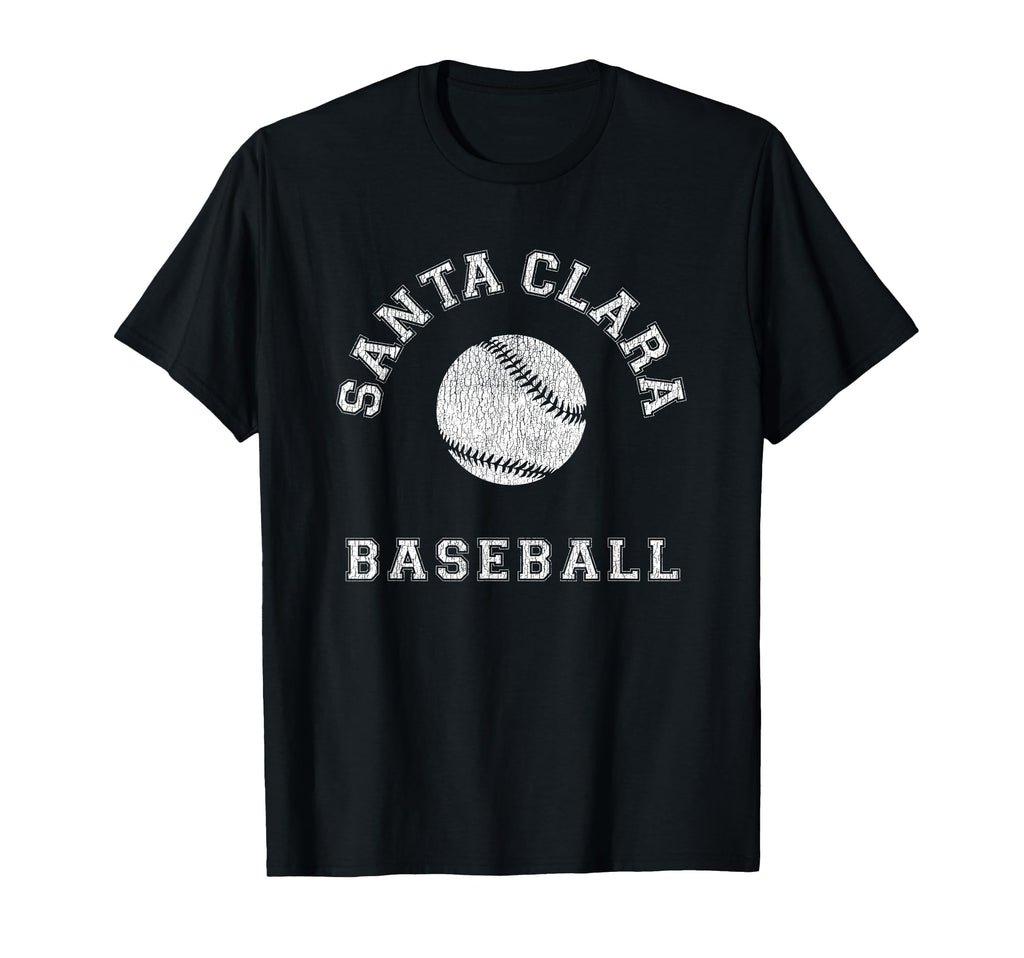 Santa Clara Baseball Distressed T-Shirt - Graphic Print Unisex - T-Shirt, Sweatshirt, Hoodie