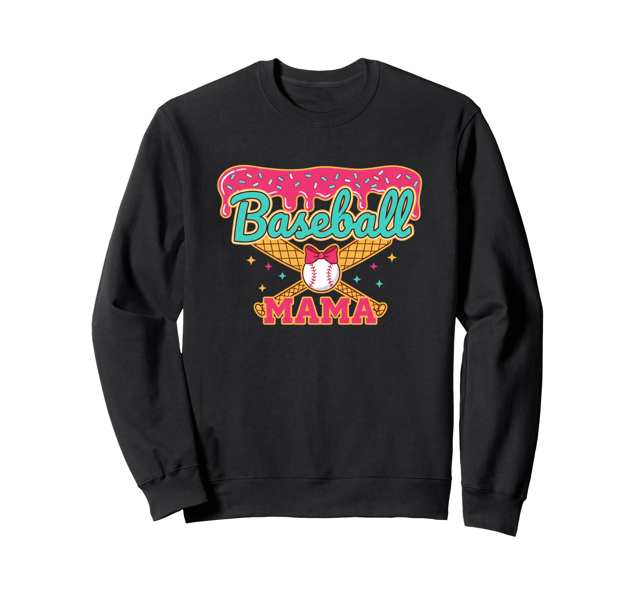 Baseball Mama Sprinkles Ice Sweatshirt - Casual Everyday Wear Men Women - T-Shirt, Sweatshirt, Hoodie