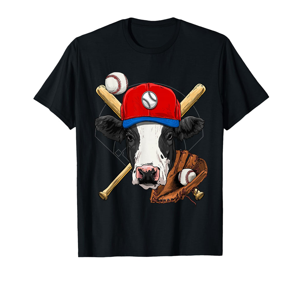 Cow Baseball Cow Lovers Baseball T-Shirt - Minimalist Print Men Women - T-Shirt, Sweatshirt, Hoodie
