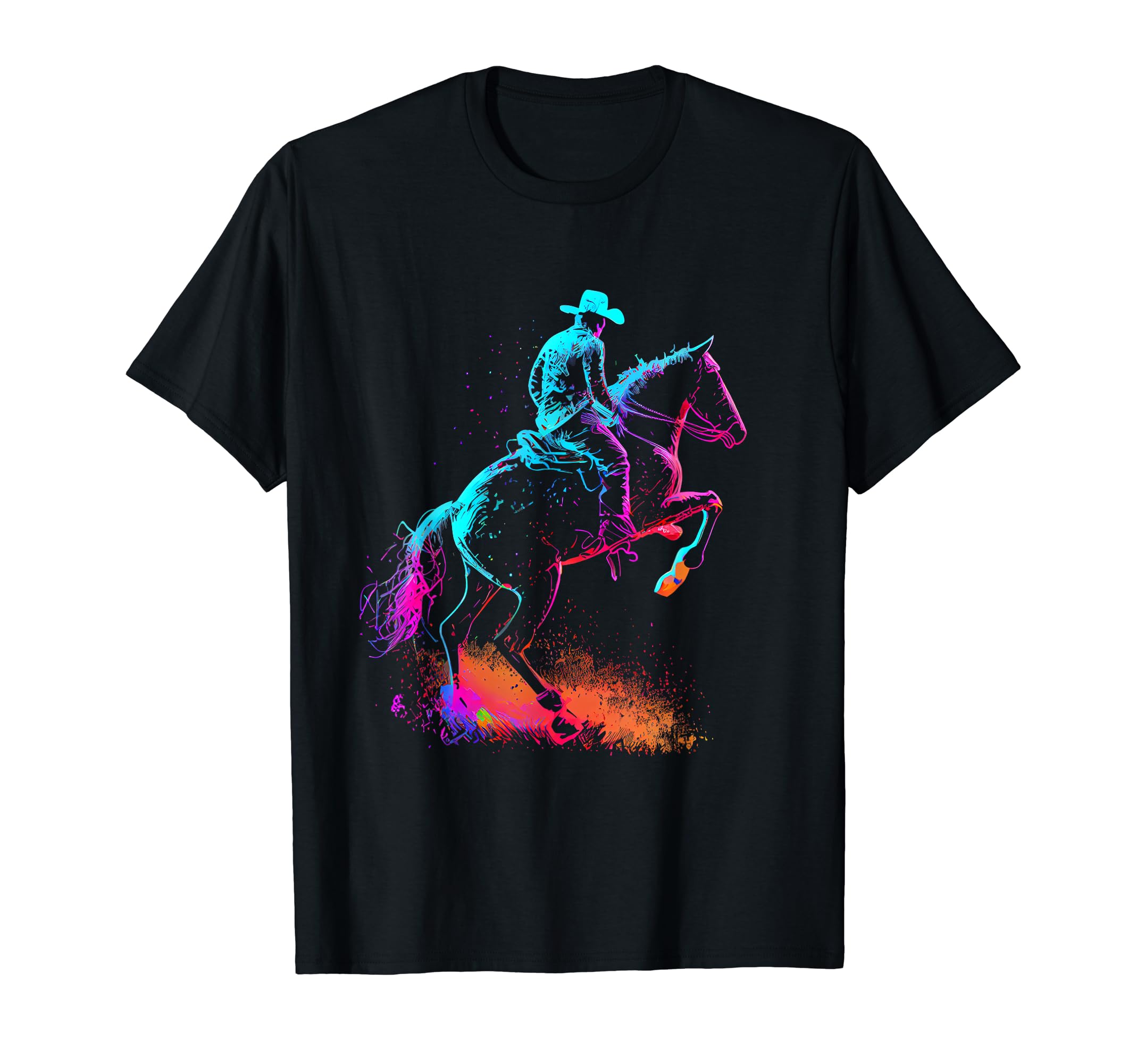 Cowboy Horse Rodeo T-Shirt - Unique Graphic Men Women - T-Shirt, Sweatshirt, Hoodie