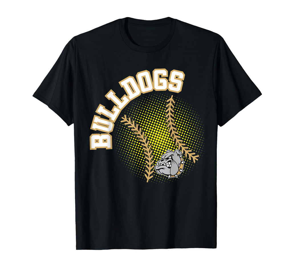 Bulldogs Softball Mom Game Day Gold T-Shirt - Novelty Apparel for Adults - T-Shirt, Sweatshirt, Hoodie