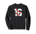 Baseball Player Jersey Number 16 Sweatshirt - Aesthetic Graphic for Adults - T-Shirt, Sweatshirt, Hoodie