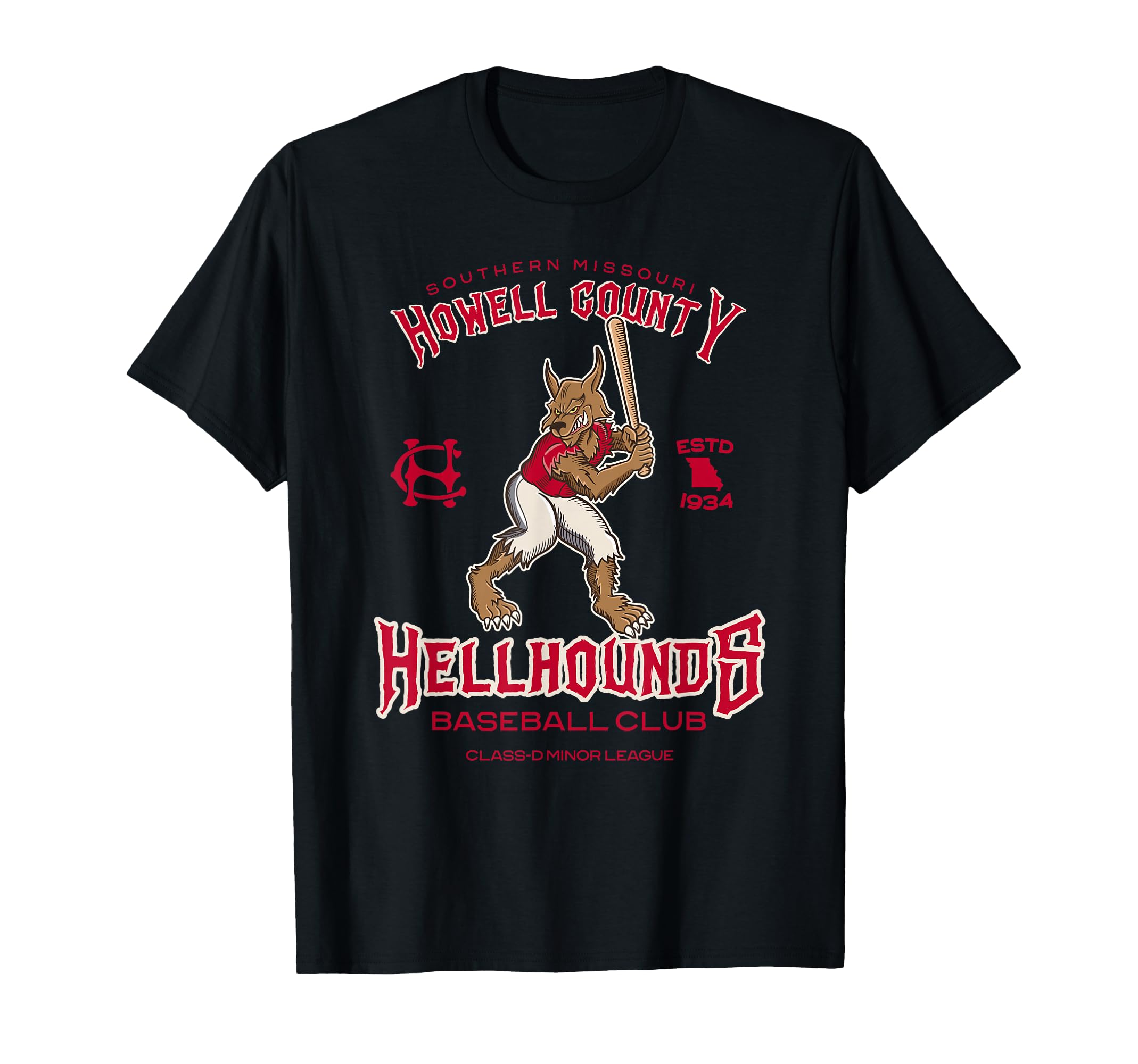 Howell County Hellhounds Minor League T-Shirt - Graphic Print for Adults - T-Shirt, Sweatshirt, Hoodie