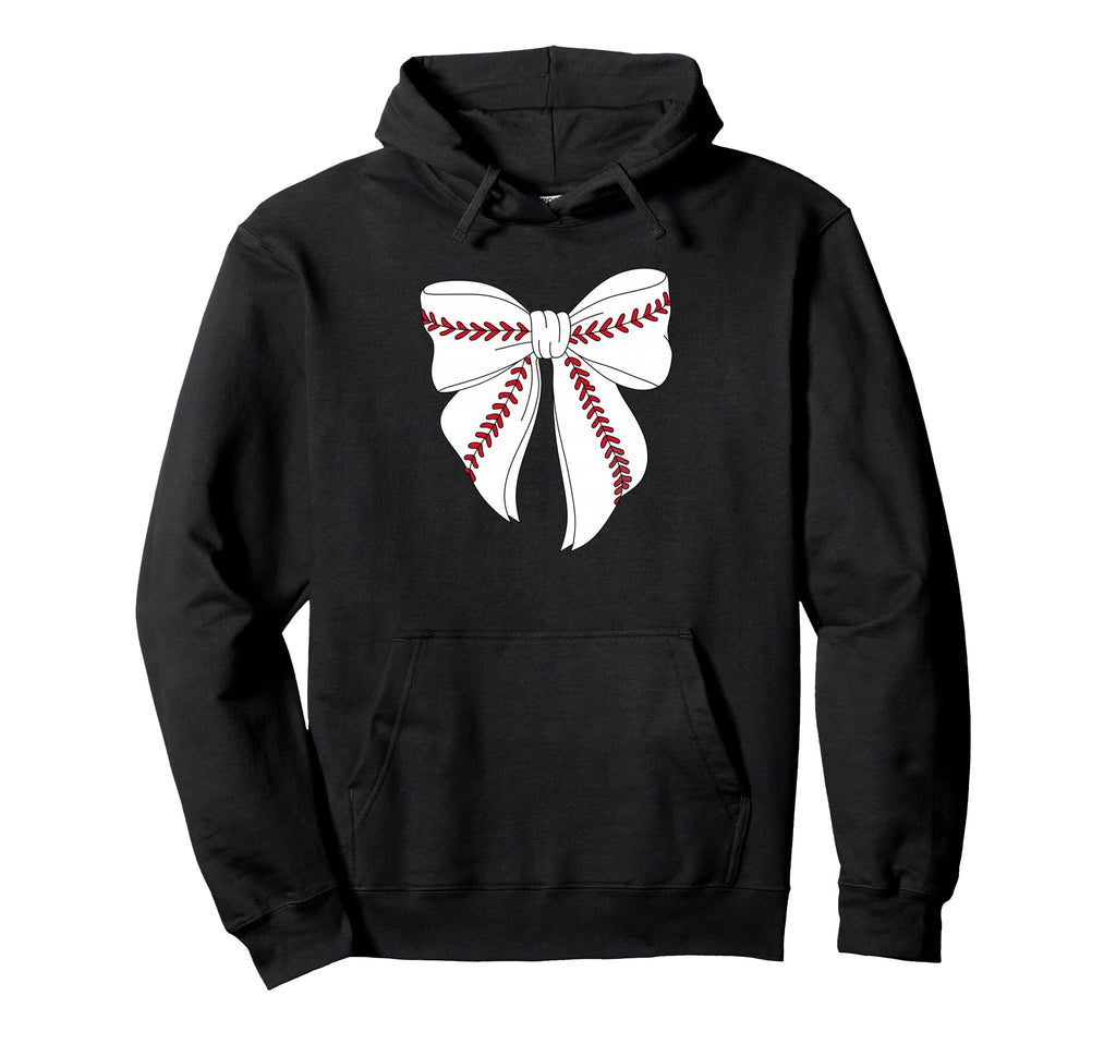 Baseball Coquette Bow Baseball Mom Mama Hoodie - Custom Art Print Unisex - T-Shirt, Sweatshirt, Hoodie