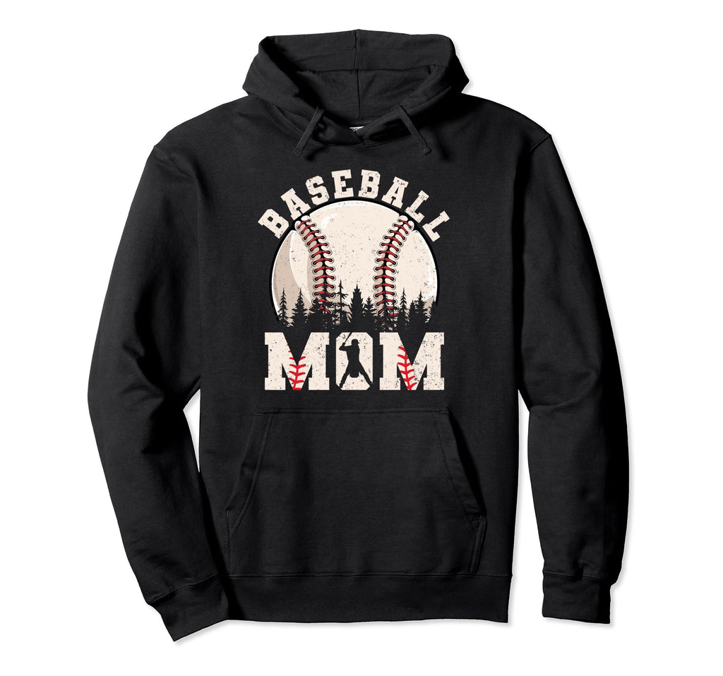 Baseball Mom Funny Baseball Ball Hoodie - Trendy Graphic for Adults - T-Shirt, Sweatshirt, Hoodie