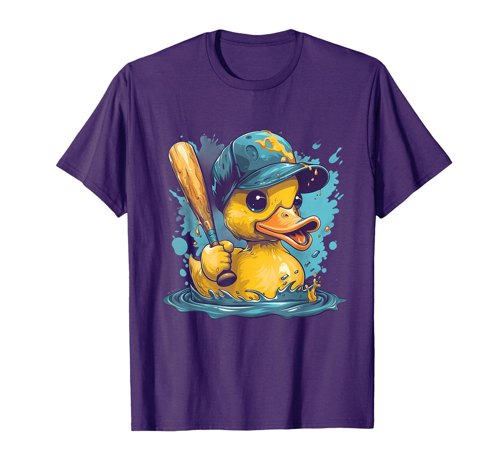 Rubber Duck Baseball Player Rubber Duck T-Shirt - Graphic Print Men Women - T-Shirt, Sweatshirt, Hoodie