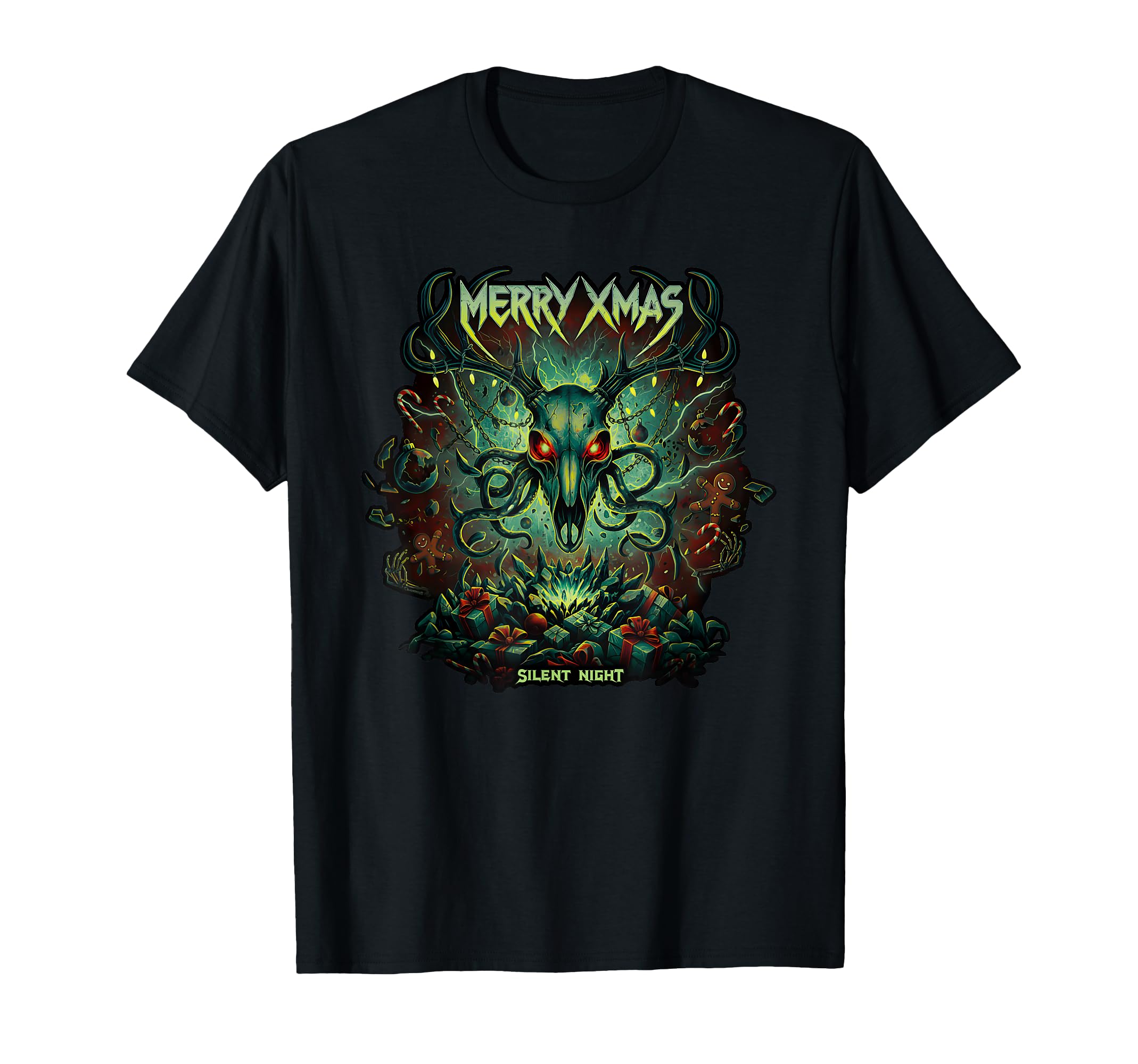 Merry Heavy Metal Band Death Metal T-Shirt - Minimalist Print for Adults - T-Shirt, Sweatshirt, Hoodie