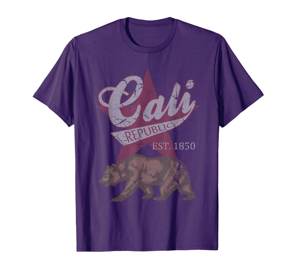 California Republic Flag Bear Fade T-Shirt - Graphic Print Men Women - T-Shirt, Sweatshirt, Hoodie