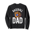 Baseball Dad Usa Flag Sweatshirt - Aesthetic Graphic Men Women - T-Shirt, Sweatshirt, Hoodie