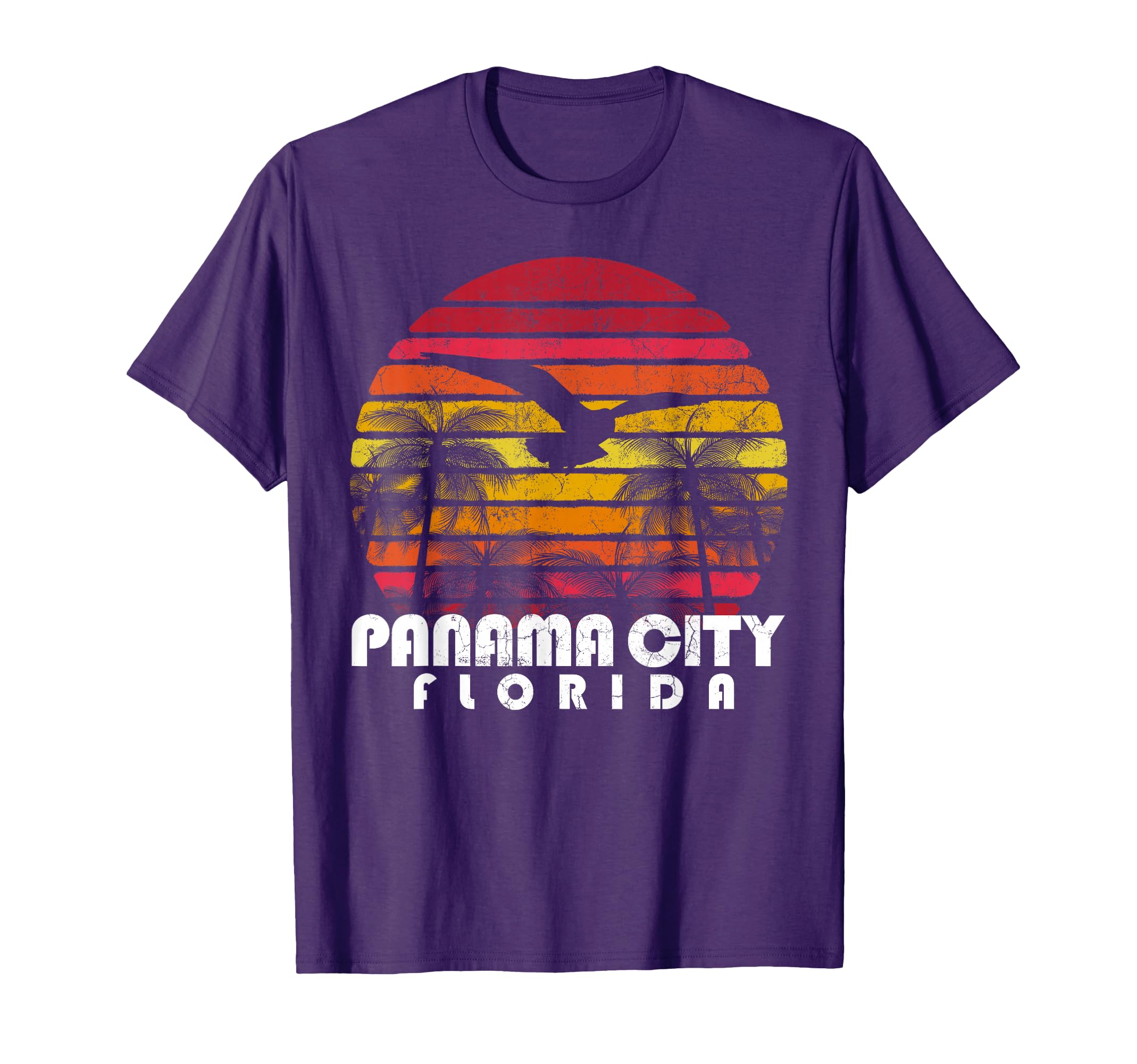 Panama City Fl Florida Sunset Distressed T-Shirt - Streetwear Style Unisex - T-Shirt, Sweatshirt, Hoodie