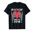 Rockin Since 2014 Rock Roll Birthday Rock T-Shirt - Graphic Print Unisex - T-Shirt, Sweatshirt, Hoodie