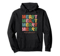 Boho Merry Colorful Aesthetic Holiday Hoodie - Novelty Apparel Unisex - T-Shirt, Sweatshirt, Hoodie